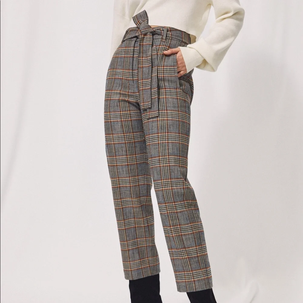 Wilfred Tie Front Plaid Pant - Picture 3 of 12
